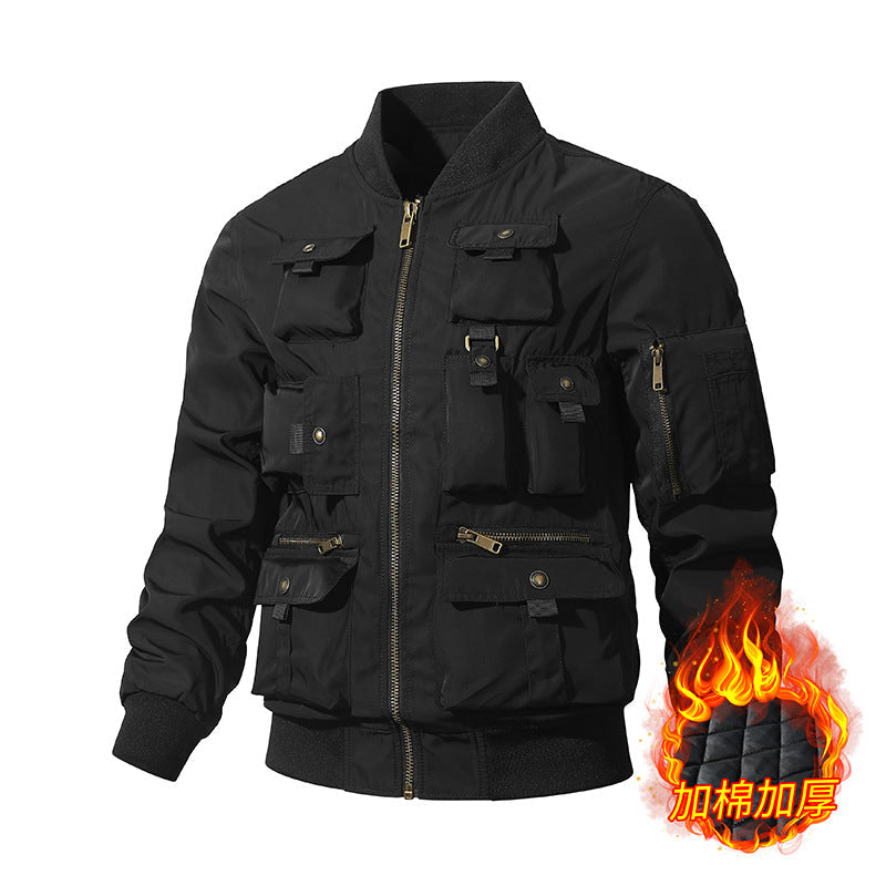 Men's Multi-Pocket Work Bomber Jacket