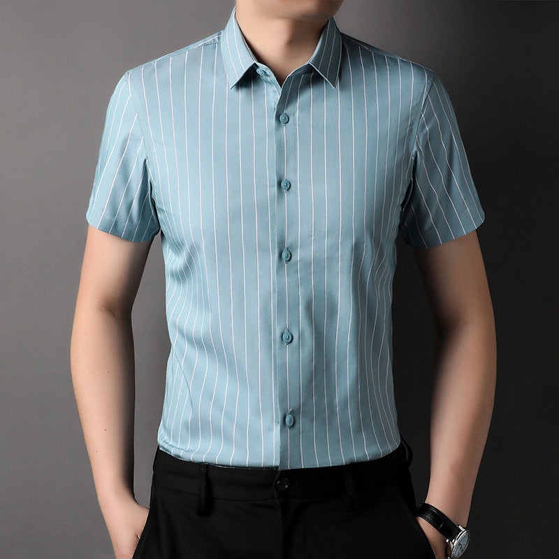 Business casual non-iron ice silk shirt