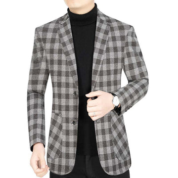 Men's New Fashion Plaid Blazer