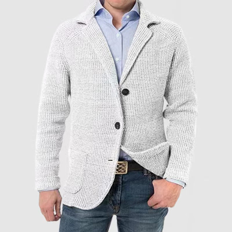 Men's Stylish Casual Stand Collar Knitted Jacket