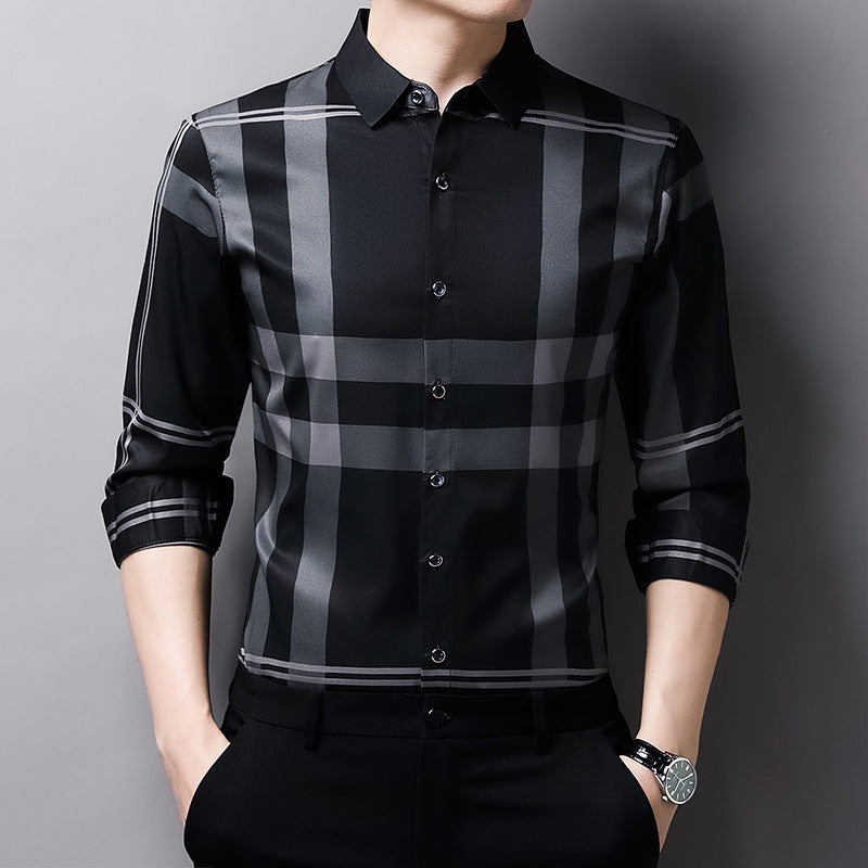 2023 Men's Casual Breathable Striped Shirt