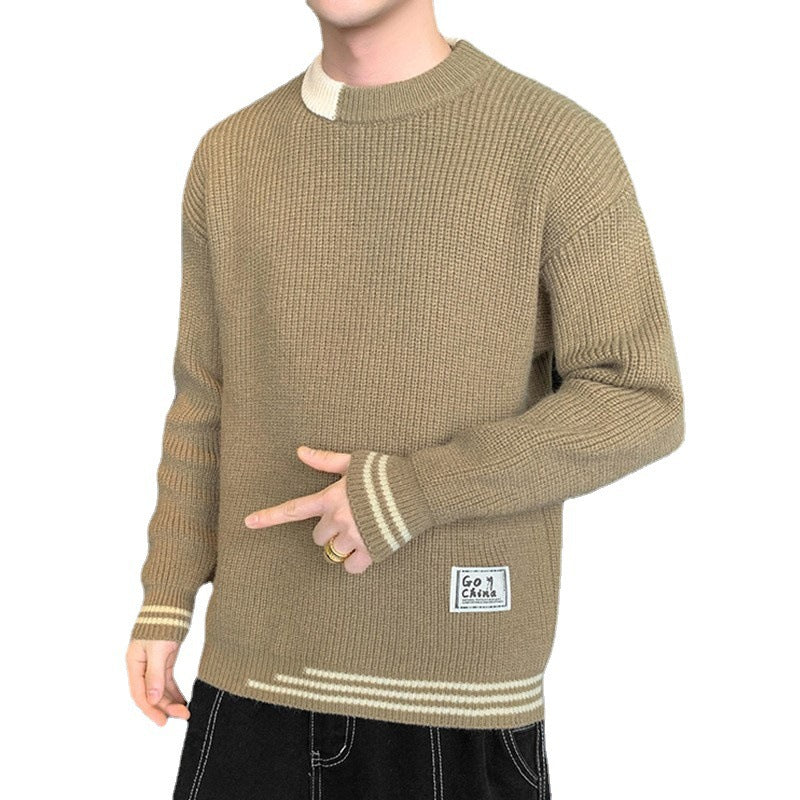 Men's Casual Loose Round Neck Sweater