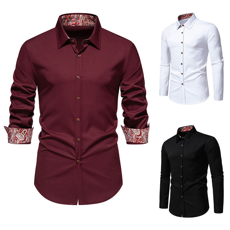 Men's Colorblock Long Sleeve Shirt