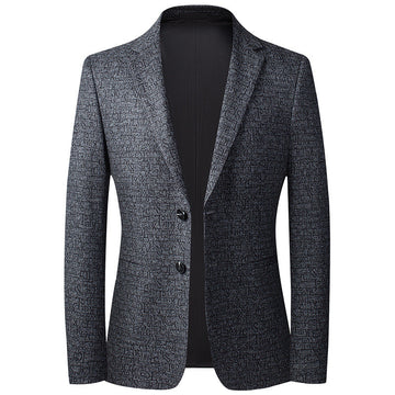 Knitted Jacquard Casual Blazer