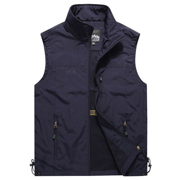 Men's Outdoor Fashionable Simple Stand Collar Vest