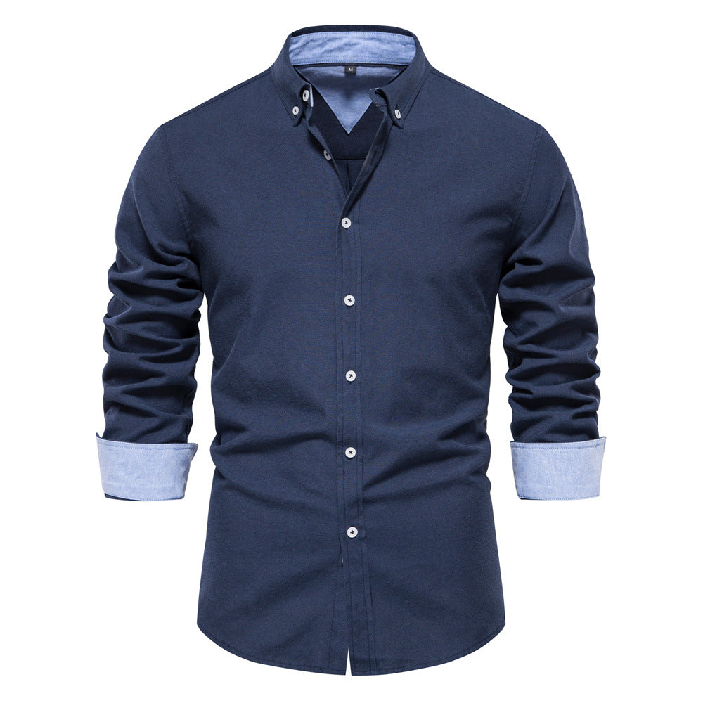 Men's Slim Fit Casual Fashion Versatile Long Sleeve Shirt