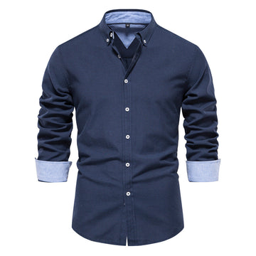 Men's Slim Fit Casual Fashion Versatile Long Sleeve Shirt