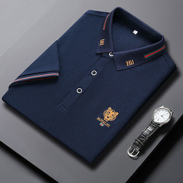 Men's Simple Embroidered Polo Shirt