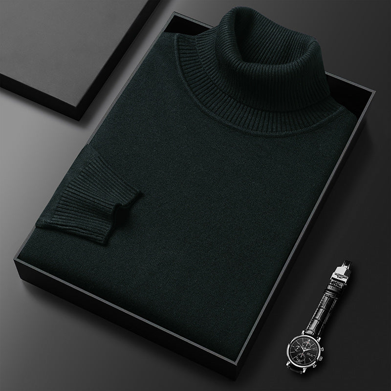 Men's Solid Color Turtleneck Sweater