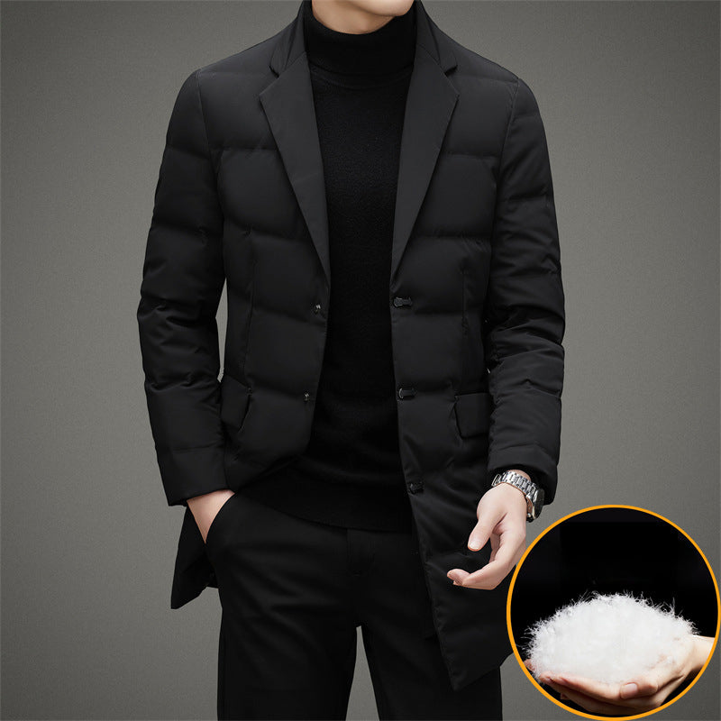 2024 Men's Long Business Warm Down Jacket