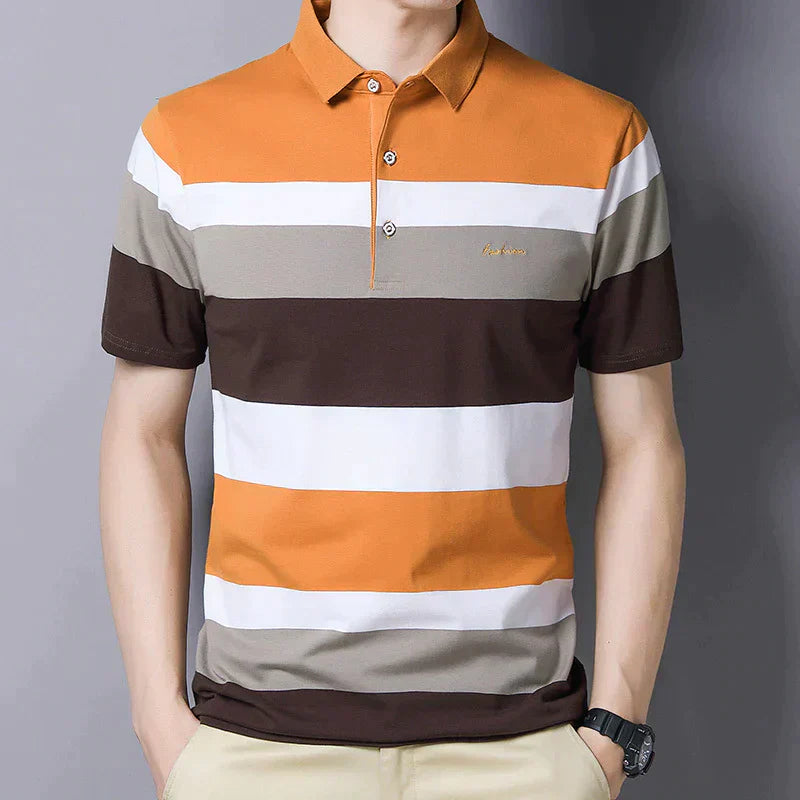 The New Striped Comfortable And Breathable Polo