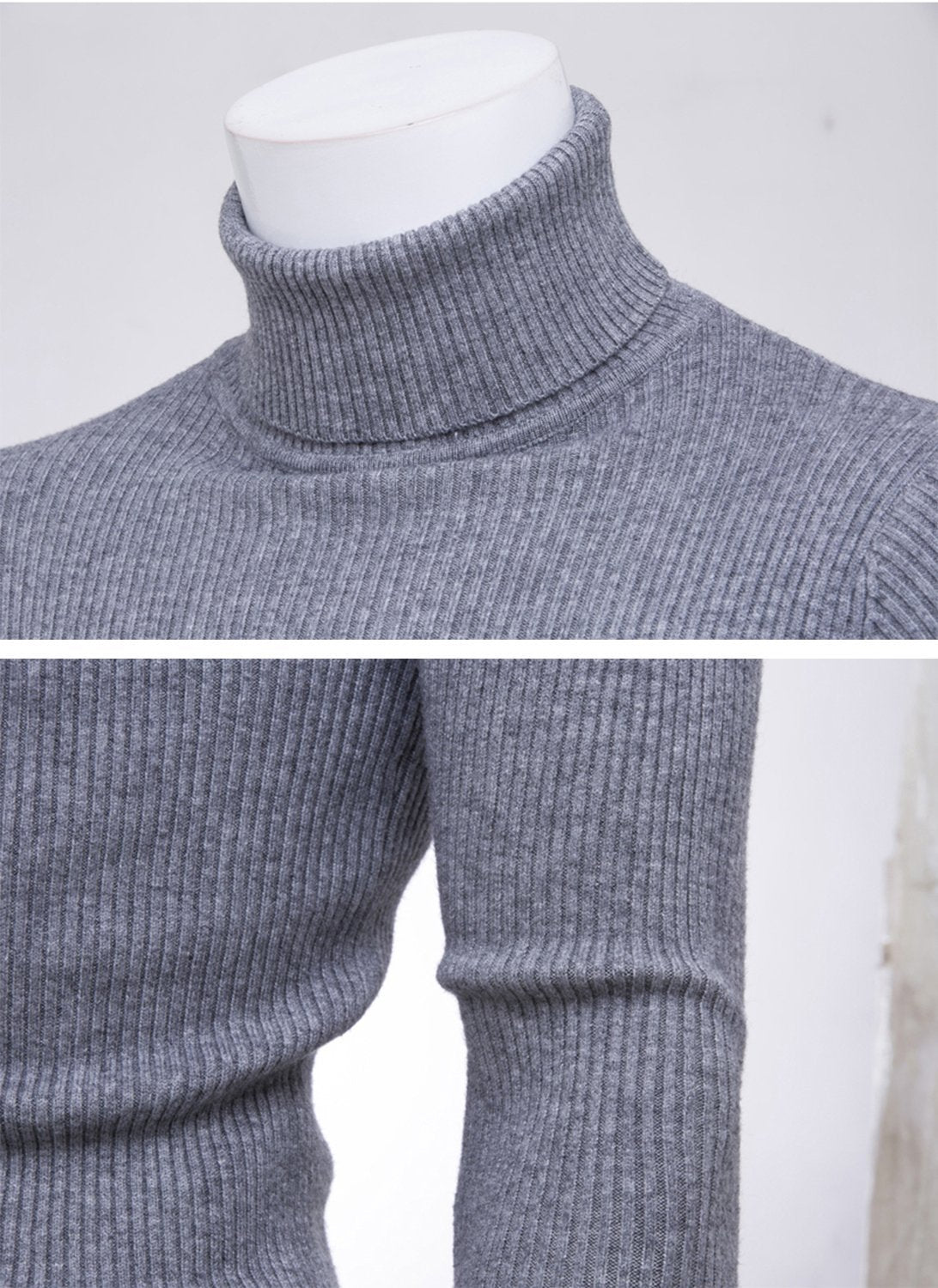 Men's Turtleneck Sweater Slim Sweater