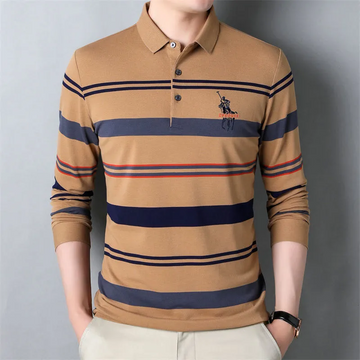 Classic striped polo shirt