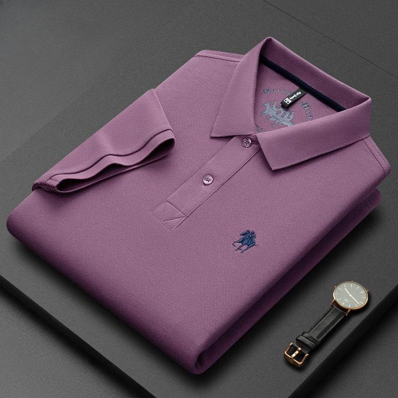 Men's Business Casual Embroidered Polo Shirt