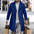 Men Breasted Lapel Winter Woolen Coat