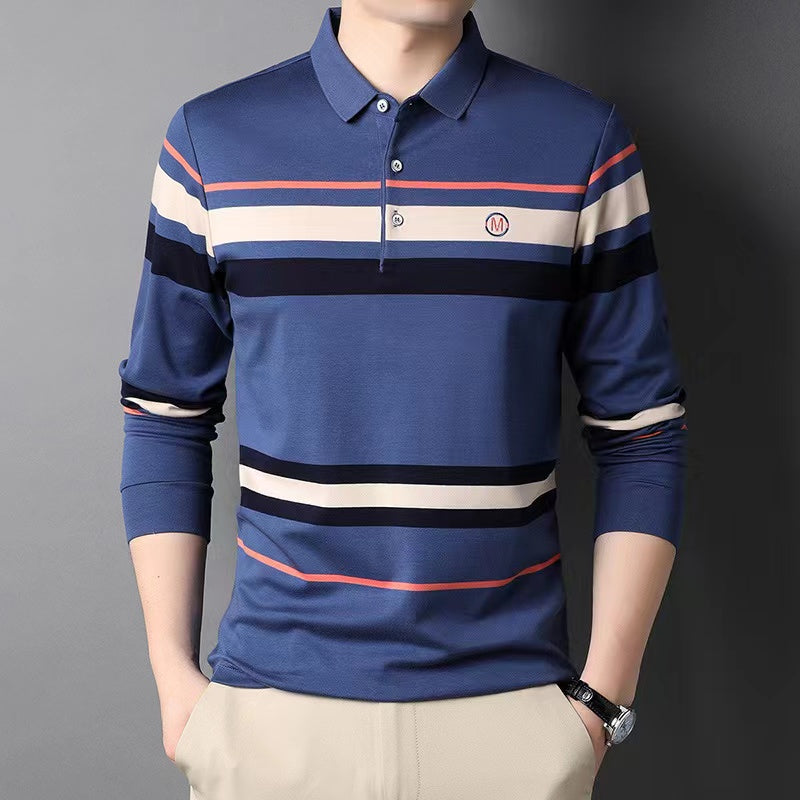 Cotton Lapel Casual Polo Shirt