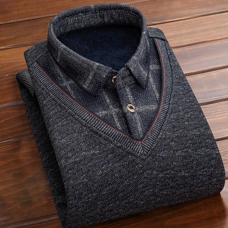 Plus Fleece Middle-aged And Elderly Sweater