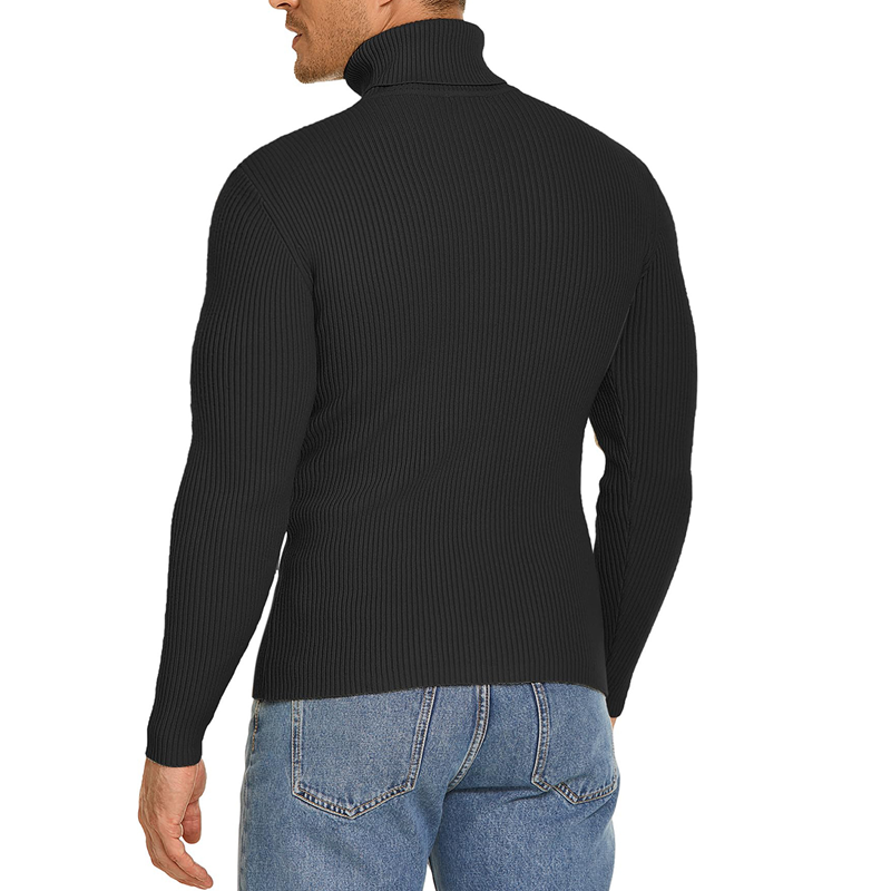 Men's Stylish Striped Turtleneck Sweater