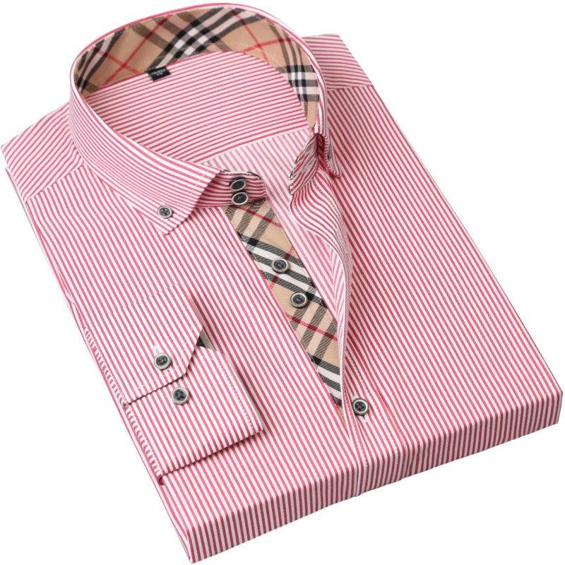 New plaid collar business casual shirt