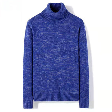 Casual jacquard turtleneck sweater