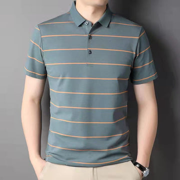 Stylish casual striped polo shirt