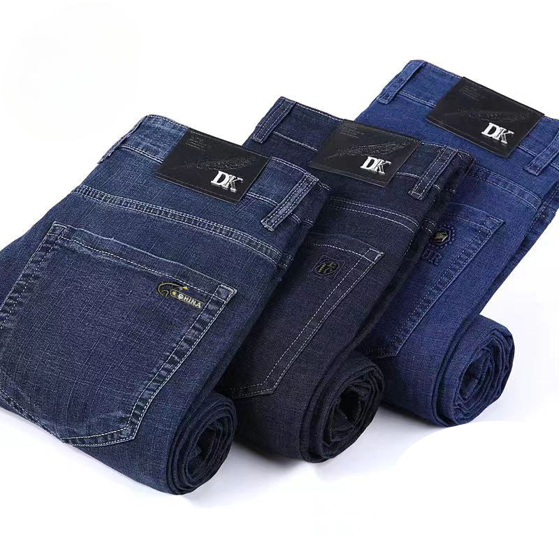 2023 Men's Straight Leg Loose Large Size Business Casual Jeans